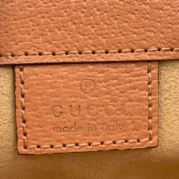 Authentic Gucci Ophidia GG Mini Bucket Bag Pink Canvas Crossbody - Brand New - Picture 10 of 16